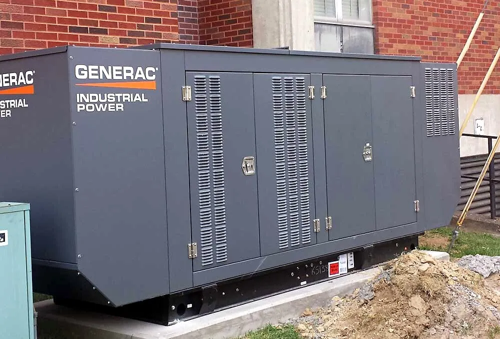 Generac industrial-power standby generator installed at a commercial facility